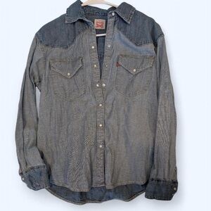 Levi's Blue Denim Long Sleeve Shirt